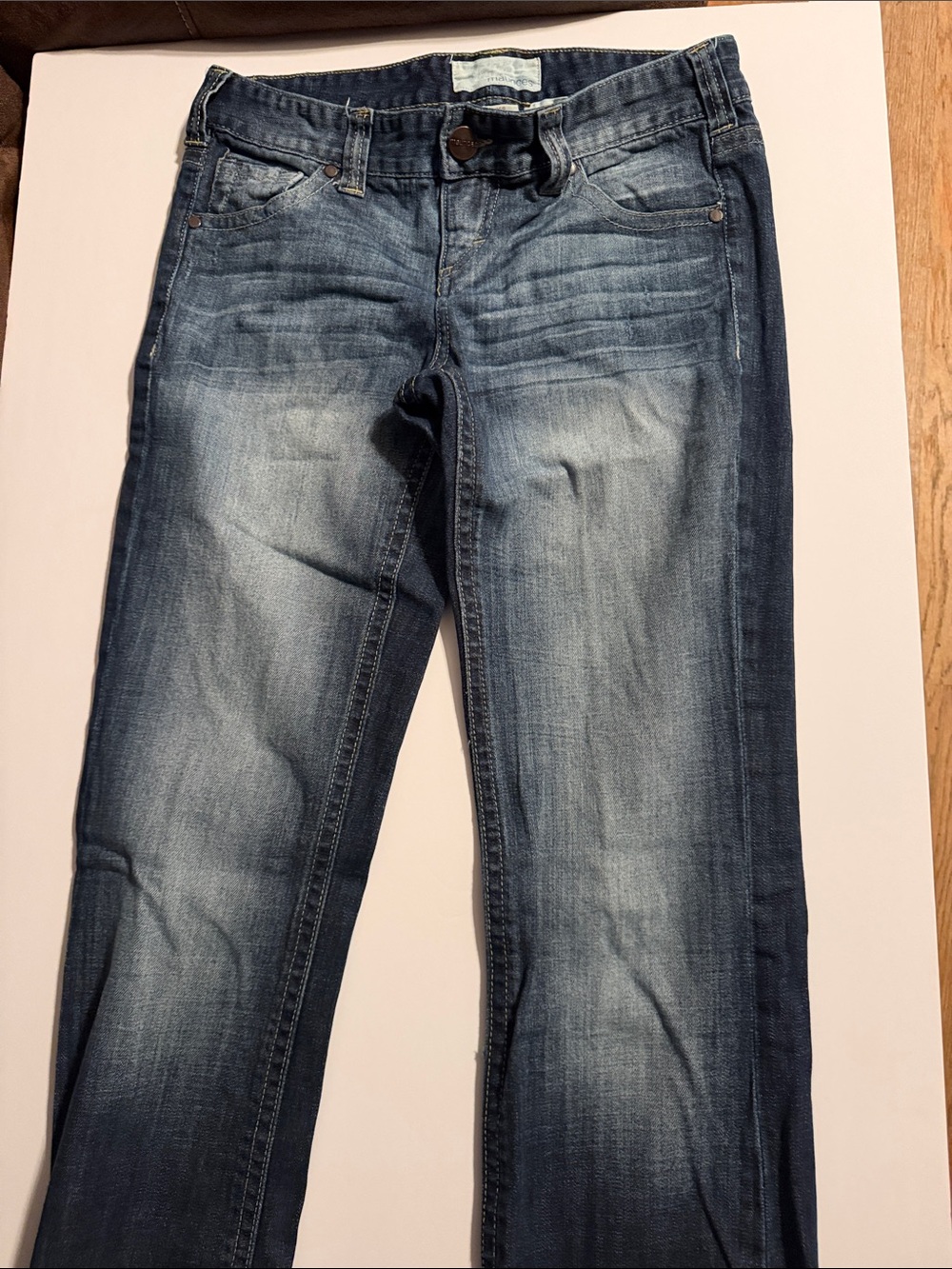 Maurice’s Classic Women's Blue Faded Slim Jeans size 3/4 30 inseam